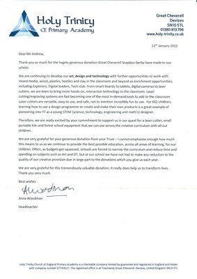 Holy Trinity School Letter