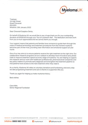 Letter from Myeloma UK